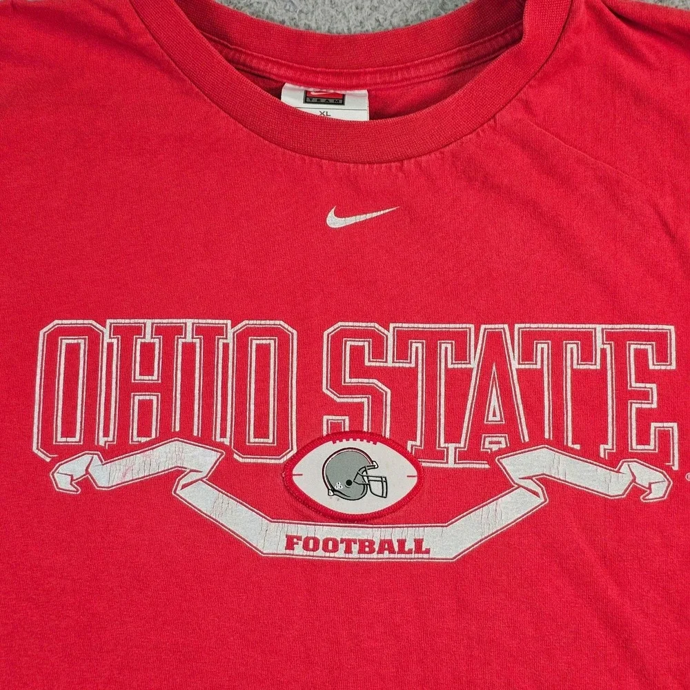 VTG Ohio State Buckeyes Shirt Mens XL Red NCAA Football Nike Big Ten Tee Y2K